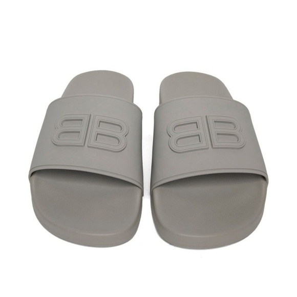 BALENCIAGA BB LOGO SLIDES NIB - Picture 1 of 5